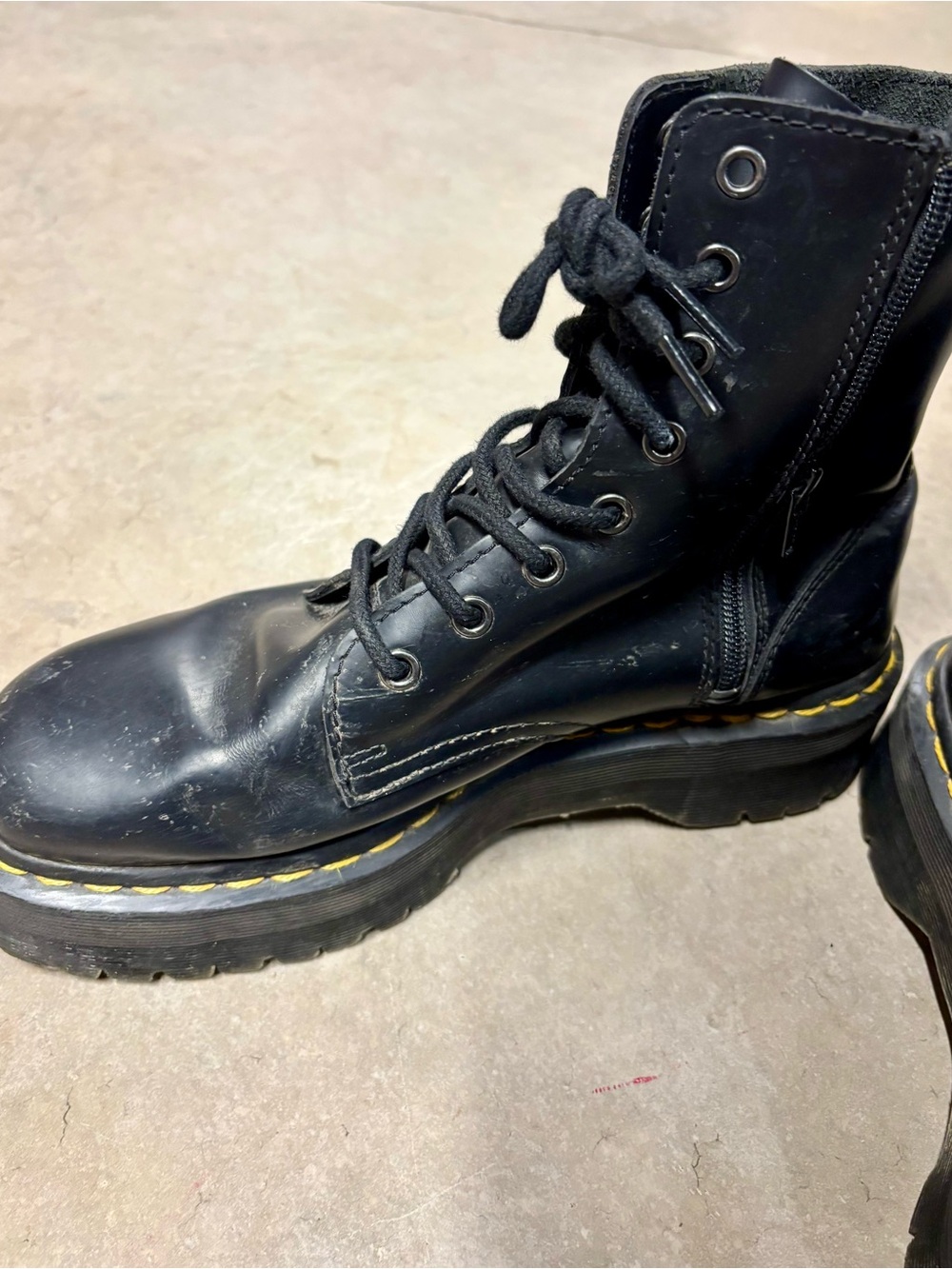 Dr. Marten’s Jadon Smooth Leather Platform Combat Boots - Picture 8 of 15